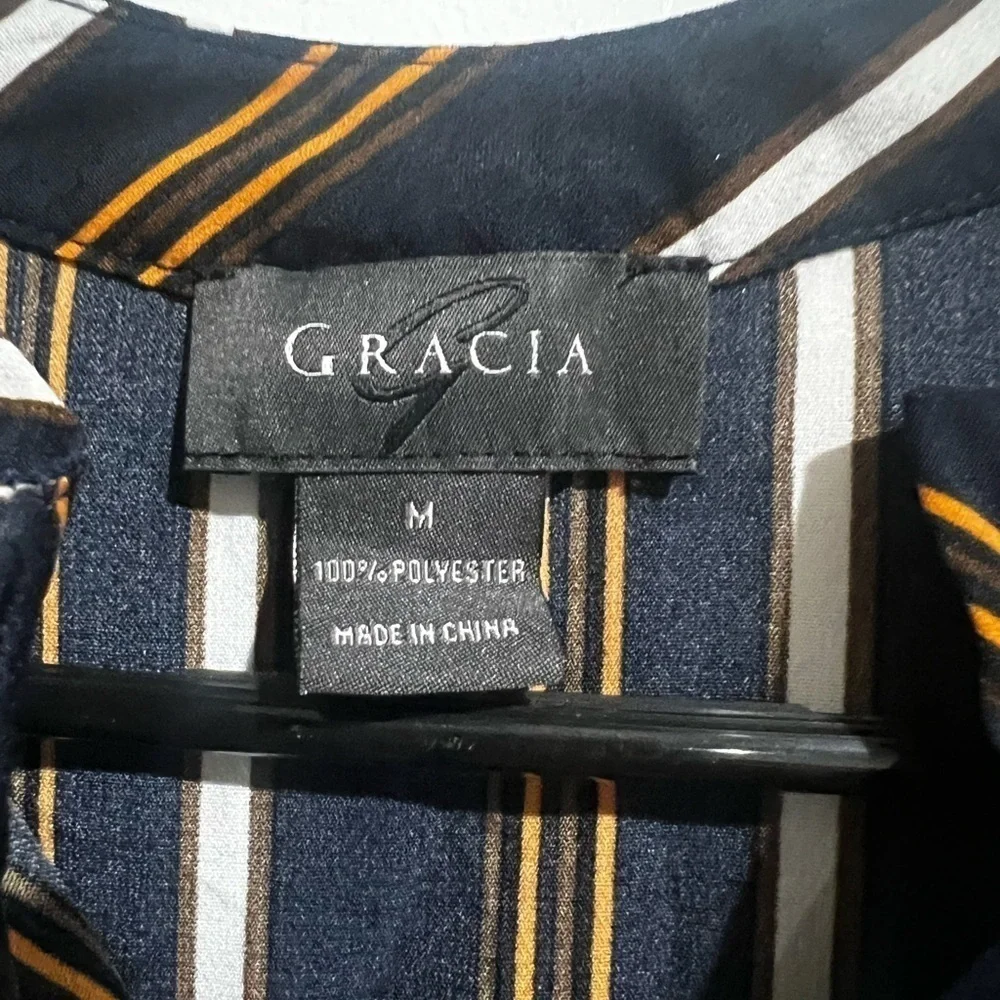 Gracia M Dress blue/orange sleeveless high/low dress Medium - Picture 5 of 5